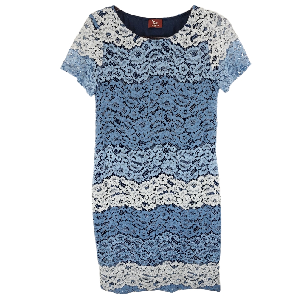 Cotton Woven Lace Shell Floral Sheath Dress